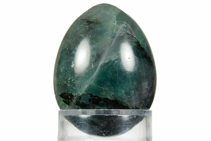 Polished Purple and Green Fluorite Egg - Fluorescent! #362767
